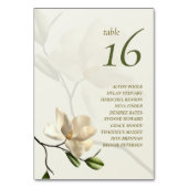 Elegante Oosterse Magnolia gastnamen Tafelnummer (Voorkant)