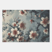 Elegante oosterse vrouw onder de bloemen - Decoupa Inpakpapier Vel (Voorkant 2)