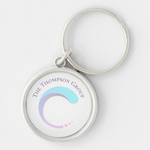 Elegante op maat gemaakte bedrijfsnaamlogo sleutelhanger