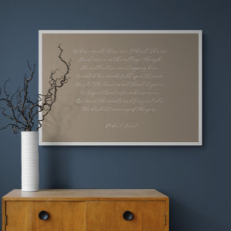 Elegante op maat gemaakte citaat gedicht kalligraf canvas afdruk