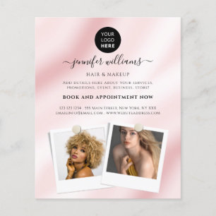 Elegante op maat gemaakte foto logo promotionele w flyer