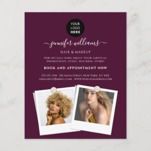 Elegante op maat gemaakte fotologo promotionele bo flyer