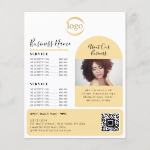 Elegante op maat gemaakte fotologo promotionele es flyer