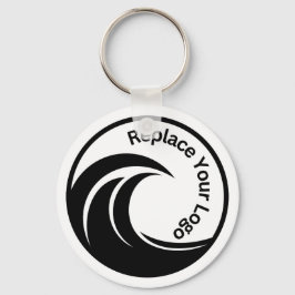 Elegante op maat gemaakte logo of foto sleutelhanger