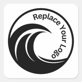 Elegante op maat gemaakte logo of foto vierkante sticker