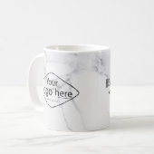 Elegante op maat gemaakte marmeren mok - Logo bewe (Voorkant links)