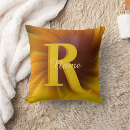 Elegante op maat gemaakte monogram met uw eerste l kussen