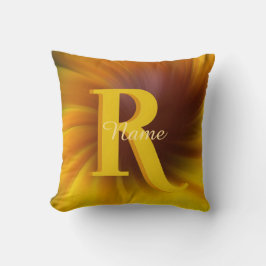 Elegante op maat gemaakte monogram met uw eerste l kussen