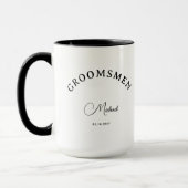 Elegante op maat gemaakte script bruidsjonkers lie mok (Links)