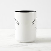 Elegante op maat gemaakte script bruidsjonkers lie mok (Midden)