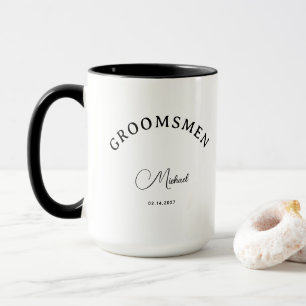 Elegante op maat gemaakte script bruidsjonkers lie mok