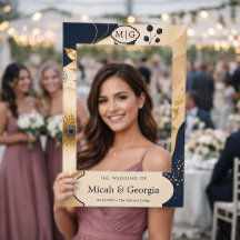 Elegante op maat gemaakte trouw-selfieframe luxe s