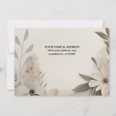 Elegante op maat gemaakte trouwuitnodigingen save the date (Achterkant)