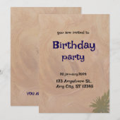 Elegante op maat gemaakte uitnodigingskaart voor e kaart (Voorkant / Achterkant)