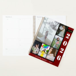 Elegante op maat gemaakte zes-foto planner voor da