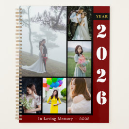 Elegante op maat gemaakte zes-foto planner voor da