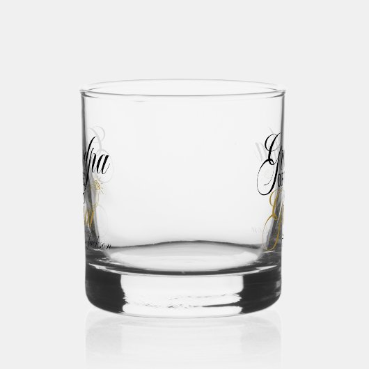 Elegante opa van de bruidegom bruiloft whisky glas (Links)