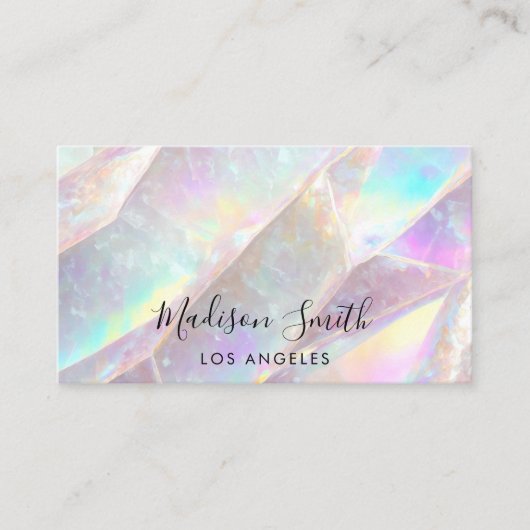 Elegante Opal Edelsteen Visitekaartje (Voorkant)