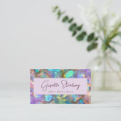 Elegante Opal Edle Steen Moderne QR-Code Visitekaartje (Staand voorkant)
