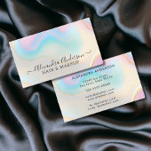 Elegante Opal Gold Details Rainbow Visitekaartje