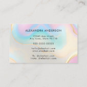 Elegante Opal Gold Details Rainbow Visitekaartje (Achterkant)