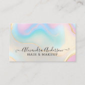 Elegante Opal Gold Details Rainbow Visitekaartje (Voorkant)