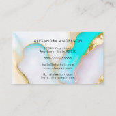 Elegante Opal Gold Glitter Visitekaartje (Achterkant)