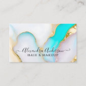 Elegante Opal Gold Glitter Visitekaartje (Voorkant)