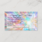 Elegante Opal Holographic Crystal Pedicure Salon Visitekaartje (Voorkant)