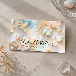 Elegante Opal Maansteen Estheetician Luxe Huidverz Visitekaartje