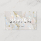 Elegante Opal Steen Aangepaste QR Code Uniek Visitekaartje (Voorkant)