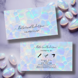 Elegante Opal Steen Gepersonaliseerde Visitekaart Visitekaartje