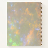 Elegante Opal Steen Textuur Aangepaste Naam Schets Notitieboek (Achterkant)