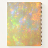 Elegante Opal Steen Textuur Aangepaste Naam Schets Notitieboek (Achterkant)