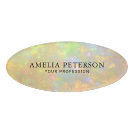 Elegante Opal Steen Textuur Werknemer/ Personeel Naambadge
