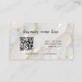 Elegante Opal Stone Custom QR Code Uniek Visitekaartje (Achterkant)