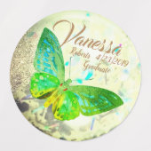 Elegante Opal zilveren gouden vlinders Labels (Design 2)