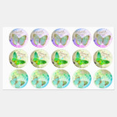 Elegante Opal zilveren gouden vlinders Labels (Vel)