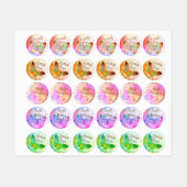 Elegante Opal Zilveren Gouden Vlinders Labels (Vel)