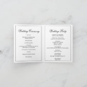 Elegante opvouwbare bruiloft partij programma tijd (Binnen)