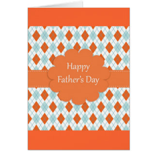 Elegante Oranje Argyle Pattern Dad