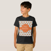 Elegante Oranje Argyle Pattern Dad T-shirt (Voorkant volledig)