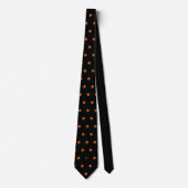 Elegante oranje basketbalmonogram initialen zwart stropdas (Voorkant)