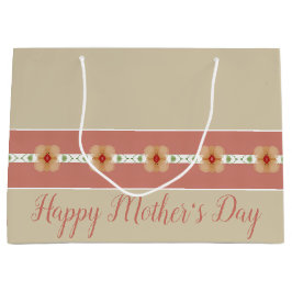 Elegante Oranje bloemen Groot Cadeauzakje