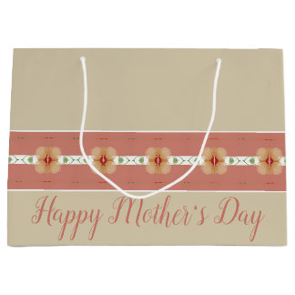 Elegante Oranje bloemen Groot Cadeauzakje