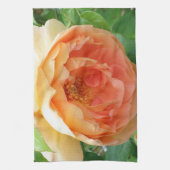 Elegante Oranje Blos Roos Theedoek (Verticaal)
