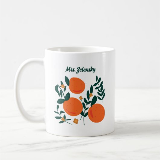 Elegante oranje bries koffiemok (Links)