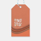 Elegante oranje cosmetica cadeaulabel (Achterkant)