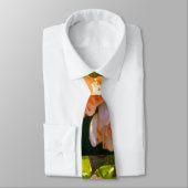 Elegante oranje geel perzik bloemen rozen stropdas (Gebonden)