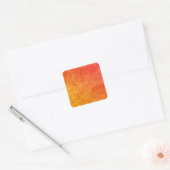 Elegante Oranje glitter Vierkante Sticker (Envelop)